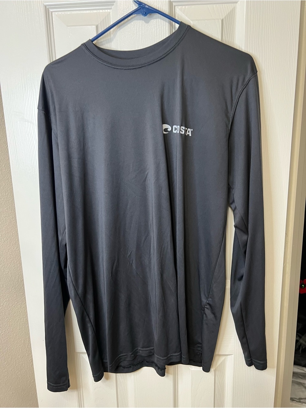 Costa Men’s Long Sleeve Performance Shirt - Charcoal Gray